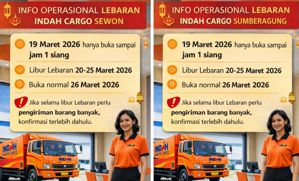 info operasional lebaran indah cargo sewon dan sumberagung bantul 2026