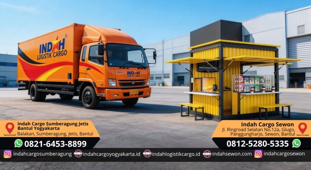 Jasa Kirim Gerobak Usaha & Booth dari Jogja | Indah Logistik Cargo