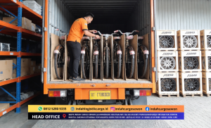 Pengiriman sepeda aman menggunakan armada cargo Indah Cargo Sewon Jogja