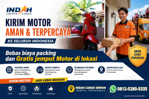 Kirim motor Jogja Bantul aman terpercaya gratis jemput dan packing standar gratis Indah Cargo Sewon