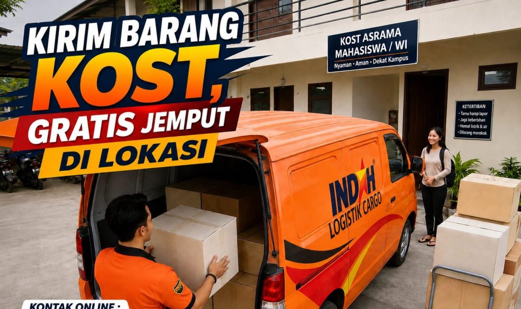 Jasa kirim barang kost Jogja gratis jemput di lokasi bersama Indah Cargo Sewon dan Indah Cargo Jetis Bantul melayani pengiriman barang kost mahasiswa ke seluruh Indonesia.