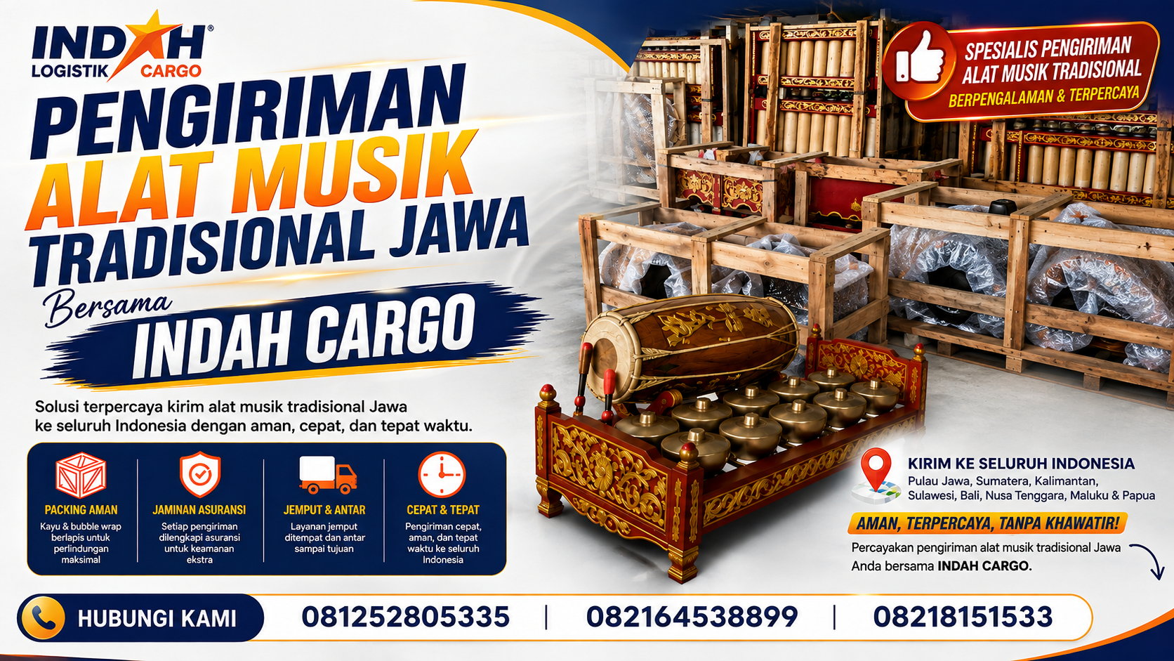 Jasa Kirim Gamelan & Alat Musik Tradisional Jawa ke Seluruh Indonesia