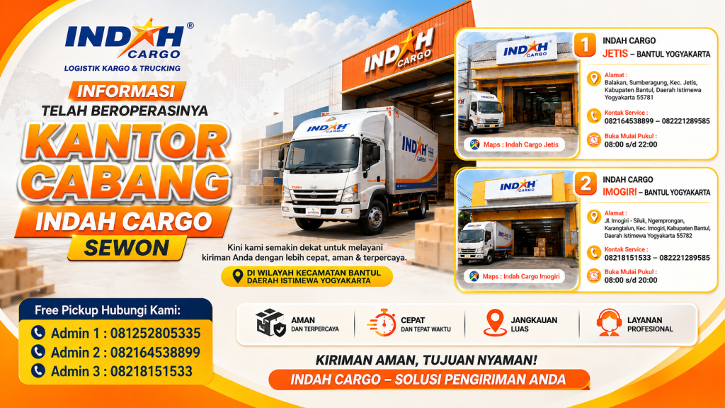 Jasa ekspedisi Bantul Indah Cargo Sewon Jetis dan Imogiri