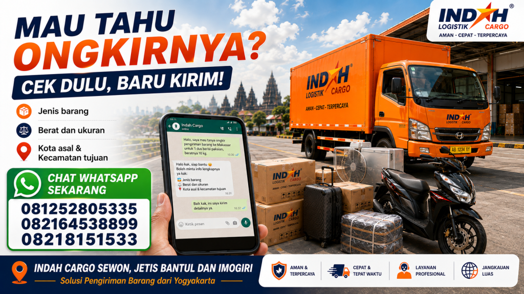 Jasa kirim barang Bantul Yogyakarta Indah Cargo