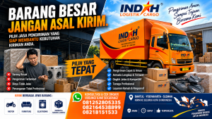 Jasa pengiriman barang Besar Bantul Yogyakarta Sleman Indah Cargo