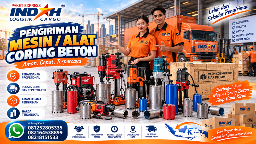 pengiriman mesin coring beton Jogja Indah Cargo